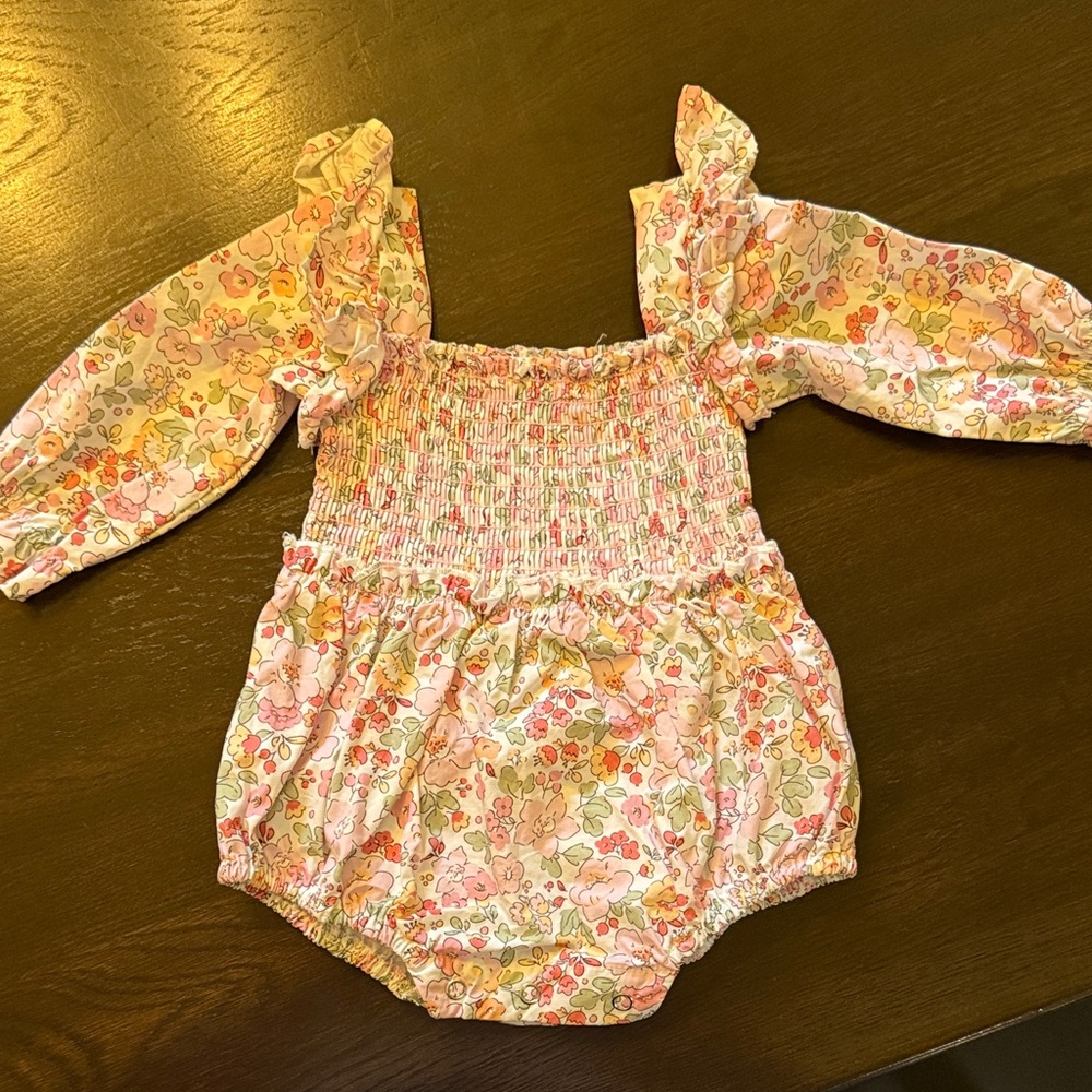 Floral Ruffle Sleeve Bubble